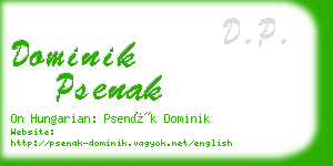 dominik psenak business card